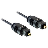 DELOCK καλώδιο ήχου Toslink 82880, gold plated, 2.2 mm, 2m, μαύρο