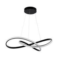 VenCore - Infinity Lume - Μοντέρνο Κρεμαστό Φωτιστικό Οροφής LED 90W Μαύρο Αλουμίνιο Φ73cm με Ρυθμιζόμενο CCT Λευκό - Ημέρας - Θερμό & Χειριστήριο