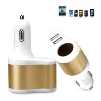 OEM  ΦΟΡΤΙΣΤΗΣ ΑΝΑΠΤΗΡΑ ΜΕ 2 USB - ΧΡΥΣΟ