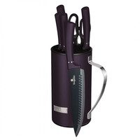 Berlinger Haus σετ Μαχαίρια 7 τμχ με Βάση Στήριξης από Ανοξείδωτο Ατσάλι Purple Eclipse Collection bh-2584