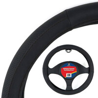 Autoline  Κάλυμμα Τιμονιού Δερματίνη Μαύρο 38cm