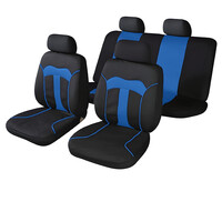 Autoline  Καλύμματα ΣΕΤ Universal με Αποσπώμενο Κεφαλάρι (PolyMesh) THOR 10 τμχ - ΜΑΥΡΟ/ΜΠΛΕ