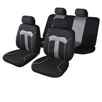 Autoline  Καλύμματα ΣΕΤ Universal με Αποσπώμενο Κεφαλάρι (PolyMesh) THOR 10 τμχ - ΜΑΥΡΟ/ΓΚΡΙ
