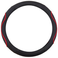 Autoline  ΚΑΛΥΜΜΑ ΤΙΜΟΝΙΟΥ WAVY 38cm - ΜΑΥΡΟ/ΚΟΚΚΙΝΟ