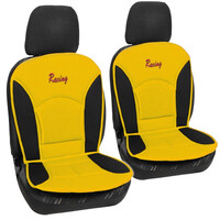 OEM  Πλατοκαθίσματα Μπροστινά ΣΕΤ Universal (Ύφασμα) RACING SANDWICH 2 τμχ - ΚΙΤΡΙΝΟ/ΜΑΥΡΟ