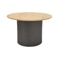 Tραπέζια σαλονιού Dovel pakoworld mdf σετ 2τεμ. sonoma-μαύρο