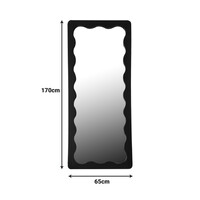 Καθρέπτης Werdy Inart ξύλο σε μαύρη απόχρωση 65x2.4x170εκ