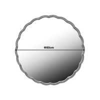 Καθρέπτης Fergan Inart μέταλλο σε χρυσή απόχρωση Φ80x2.5εκ