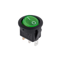 DM-0002D . Διακόπτης ON-OFF με λαμπάκι 6.5A 250V/125V 13A πράσινος
