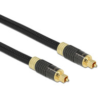 DELOCK καλώδιο ήχου Toslink 86594, gold plated, 3m, μαύρο