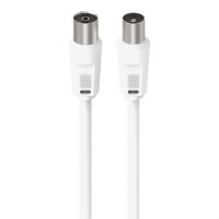 CABLE,ANTENNA,COAX,M/F,5M,75dB,WHITE,NICKEL-PLATED