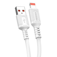 KAKUSIGA καλώδιο Lightning σε USB KSC-984, σιλικόνης, 3Α, 480Mbps, 1m, λευκό