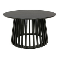 Τραπέζι σαλονιού Domonic pakoworld mdf σε μαύρη απόχρωση Φ80x45εκ