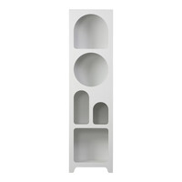 Βιβλιοθήκη Emersi pakoworld mdf σε λευκή απόχρωση 48x35x180εκ