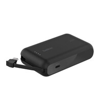 BOOSTCHARGE POWER BANK 20K, 30W PD with integrated USB-C Cable, Black