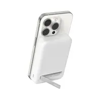 8K Qi2 15W, MAGNETIC WIRELESS POWER BANK + KICK STAND, WHITE