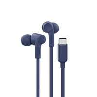 USB-C® Wired Earbuds with Adjustable Volume Limiter, Blue