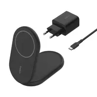 BOOST^CHARGE™ Qi2 15W Magnetic Foldable Wireless Charging Stand, Black