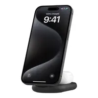BOOST^CHARGE™ 2-in-1 Qi2 15W Magnetic Foldable Wireless Charging Stand, Black