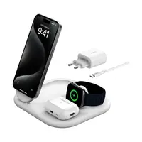 BOOST^CHARGE™ Qi2 3-IN-1 Magnetic Wireless Charging Stand, White