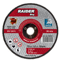 RAIDER Τροχός κοπής μετάλλου 75Χ1,6Χ10μμ 169901