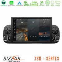 Bizzar Fiat Panda 2012 - 2022 8core Android14 4+64gb Navigation Multimedia Deckless 7" με Carplay/androidauto (Oem Style) u-ts8-Ft033