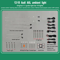 DIQ AMBIENT AUDI A6 (4G) (Digital iQ Ambient Light for Audi A6 mod. 2012-2018 with 18 Lights)