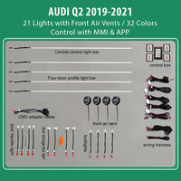 DIQ AMBIENT AUDI Q2 mod. 2017> (Digital iQ Ambient Light for Audi Q2 mod. 2017-2025 with 21 Lights)