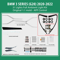 DIQ AMBIENT BMW S.3 FULL (G20) mod. 2018-2022 (Digital iQ Ambient Light for BMW Series 3 mod. 2018-2022 with 31 Lights)