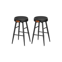 Σετ Σκαμπό Μπαρ 2 τμχ Χρώματος Μαύρο VASAGLE LBC080B01