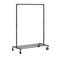 Μεταλλική Κρεμάστρα Ρούχων Δαπέδου 100 x 163 x 49 cm με Ρόδες Songmics HSR61BK