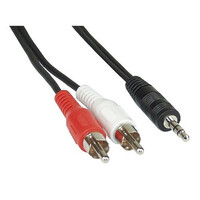 Av 700155 Kαλώδιο Αντάπτορας από 2xrca Male σε 3.5mm Jack Male 5m av-700155