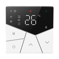 Smart θερμοστάτης αερίου BHT-15GCLW, WiFi, χωνευτός, μαύρος