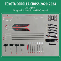 DIQ AMBIENT TOYOTA COROLLA CROSS (XD10) mod. 2020> (Digital iQ Ambient Light for TOYOTA COROLLA CROSS mod. 2020> with 20 Lights)