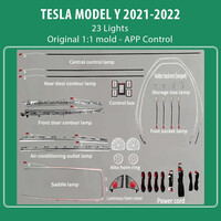 DIQ AMBIENT TESLA MODEL Y mod. 2021> (Digital iQ Ambient Light for Tesla Model Y mod. 2021> with 23 Lights)
