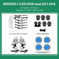 DIQ AMBIENT 8161 DCL (FK) BENZ C (W205) (Digital iQ Ambient Light for Mercedes C (W205) mod. 2015-2018 with 33 Lights - FULLKIT)