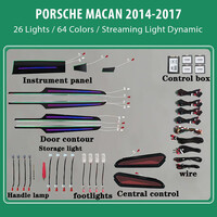 DIQ AMBIENT PORSCHE MACAN (95B) FK mod. 2014-2018 (Digital iQ Ambient Light for Porsche Macan mod. 2014-2018 with 26 Lights FULL KIT)