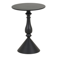 Βοηθητικό τραπέζι Lalou pakoworld μέταλλο σε μαύρη απόχρωση Φ40x55εκ