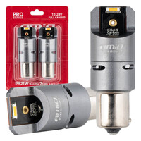 03604/AM ΛΑΜΠΑΚΙΑ PY21W BAU15s 12/24V 6.000K 2xSMD LED FULL CAN-BUS(ΜΕ ΑΝΕΜΙΣΤΗΡΑΚΙ) ΠΟΡΤΟΚΑΛΙ PRO SERIES AMIO - 2 Τεμ.