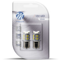 LB060W/MT P21W 12V BA15s LED 13xSMD5050 ΛΕΥΚΟ (ΜΟΝΟΠΟΛΙΚΟ) BLISTER 2ΤΕΜ. M-TECH
