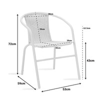 Πολυθρόνα Obbi pakoworld μέταλλο-pe καφέ 53x59x72εκ