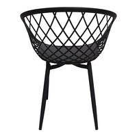 Πολυθρόνα Ezra pakoworld μαύρο pp-πόδι μαύρο μέταλλο 63x55x83εκ