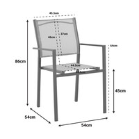 Πολυθρόνα Confidence pakoworld λευκό μέταλλο και λευκό textilene 54x54x86εκ