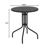 Τραπέζι Vergo pakoworld λευκό μέταλλο Φ60x70εκ