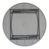 Τραπέζι catering Comfort pakoworld πτυσσόμενο στρόγγυλο σε λευκή απόχρωση Φ120x74εκ