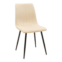 Τραπεζαρία Natali-Noor pakoworld σετ 5τεμ  MDF λευκό-μπεζ-μαύρο 120x80x76εκ