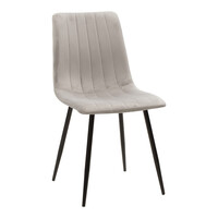 Τραπεζαρία Natali-Noor pakoworld σετ 5τεμ  MDF λευκό-γκρι-πόδια φυσικό 120x80x76εκ