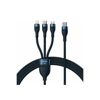 Baseus Καλώδιο USB 3σε1 Flash Series 2 USB-C/MicroUSB/Lightning 100W 1.5m Μπλε (CASS030203) (BASCASS030203)