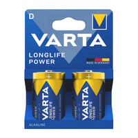VARTA αλκαλικές μπαταρίες Longlife Power, D/LR20, 1.5V, 2τμχ