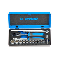 Unior 619414 Συλλογή Kαρυδάκια 1/4 σε Mεταλλική Kασετίνα 3/16"-9/16"/16